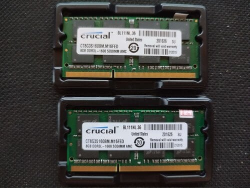 Περισσότερες πληροφορίες για "16GB DDR3L 1600MHz Laptop RAM"