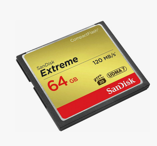 Περισσότερες πληροφορίες για "Sandisk CompactFlash 64GB"