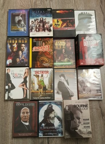 Περισσότερες πληροφορίες για "73 dvd Ολα μαζί  με DVD PLAYER 25€"