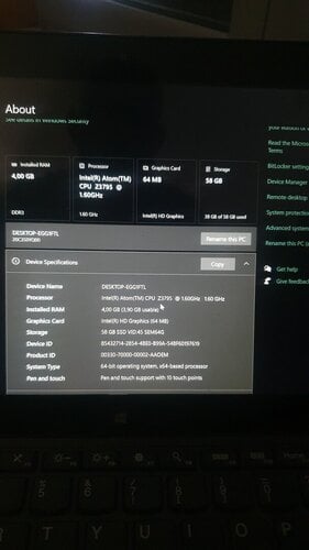 Περισσότερες πληροφορίες για "Lenovo ThinkPad 10 10.1" (Z3795/Windows 8.1)"