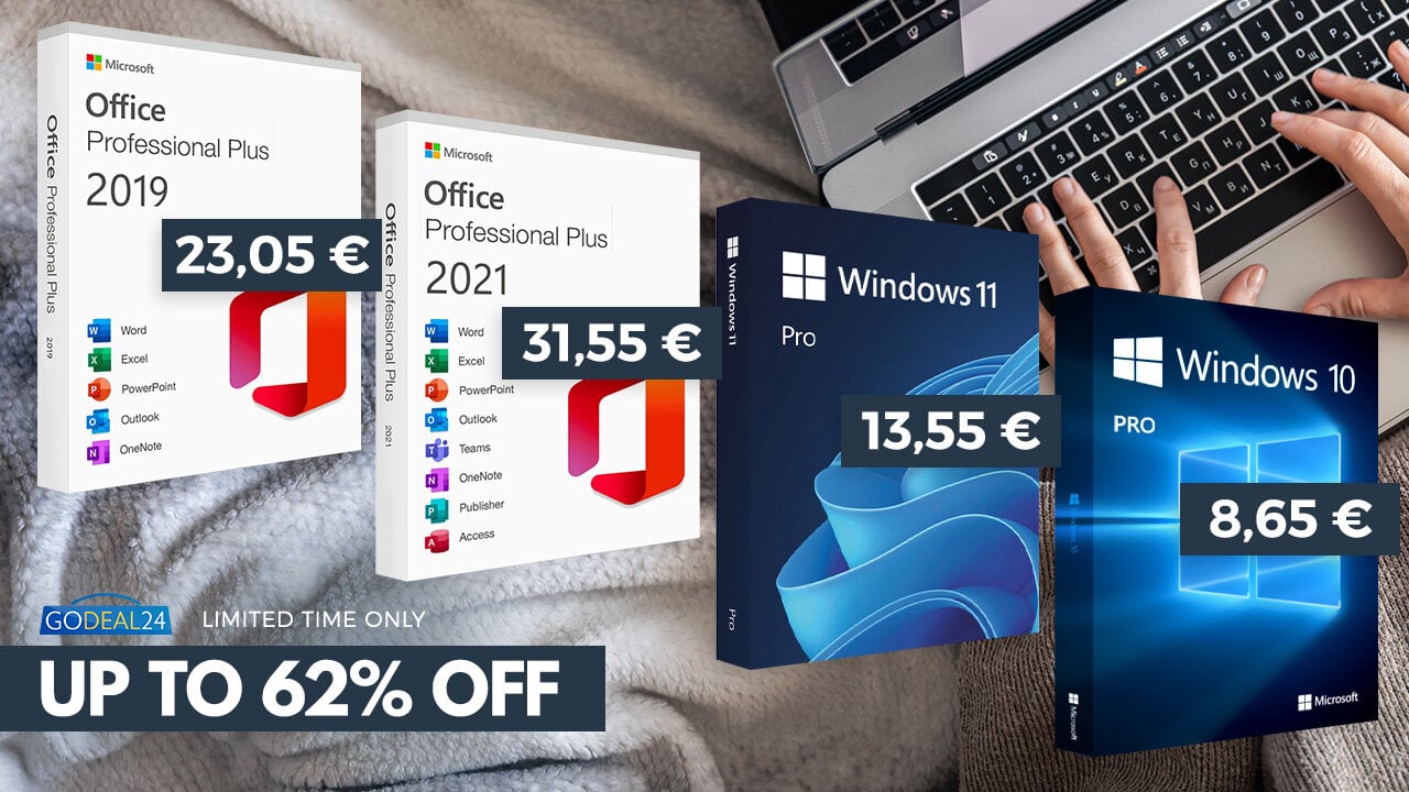 Περισσότερες πληροφορίες για "Μόνο με 31.55€! Αποκτήστε μια Μόνιμη Άδεια του Office 2021 Professional Plus! Εξοικονομήστε έως και 62% στο Godeal24!"
