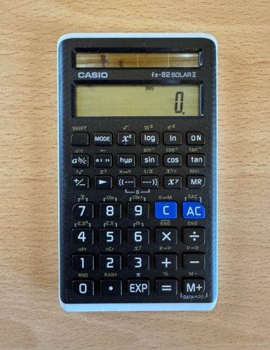 Περισσότερες πληροφορίες για "Casio FX-82 SOLAR II"