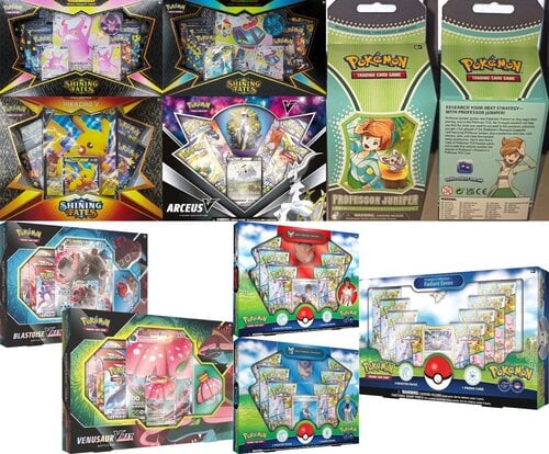 Περισσότερες πληροφορίες για "Pokemon TCG - Διάφορα Collection Boxes: Premium Crobat, Pikachu, Arceus, Blastoise, Juniper, Go κ.α."