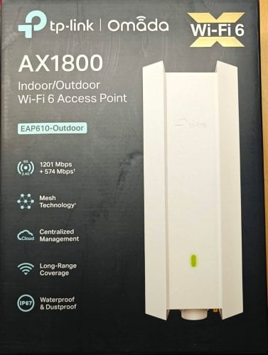 Περισσότερες πληροφορίες για "Access Point TP-Link EAP610-Outdoor AΧ1800 Indoor-Outdoor WiFi 6 Dual Band POE"