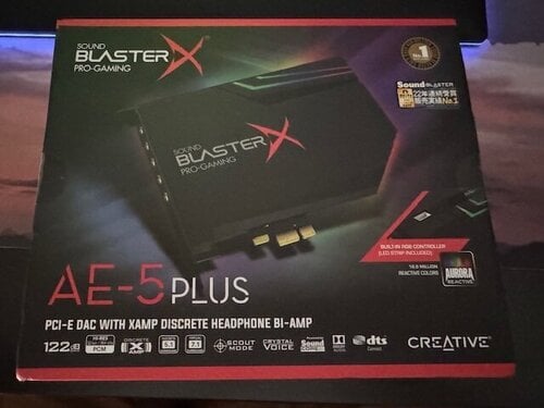 Περισσότερες πληροφορίες για "Sound Blaster AE-5 Plus - Σφραγισμένη κάρτα ήχου"