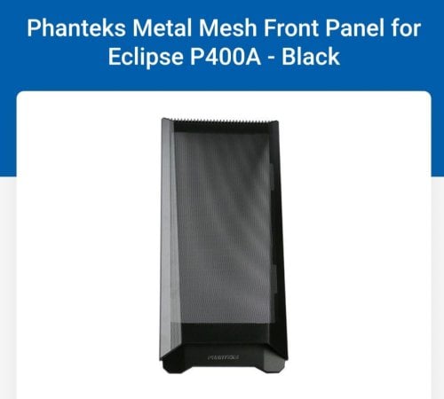 Περισσότερες πληροφορίες για "Phanteks P400A Μπροστινό καπάκι Mesh"