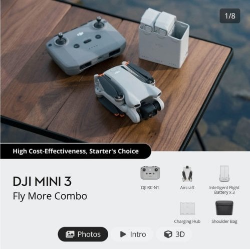 Περισσότερες πληροφορίες για "Ζητείται DJI Mini 3 Fly More Combo"