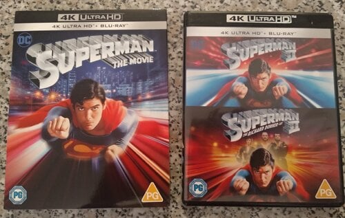 Περισσότερες πληροφορίες για "SUPERMAN I & II (4k & blu-rays)"