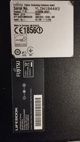 Περισσότερες πληροφορίες για "Lifebook AH531"