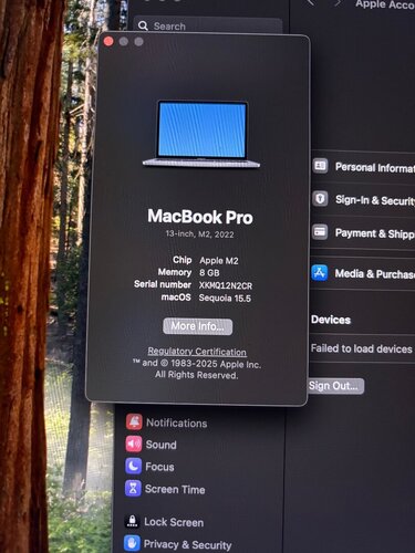 Περισσότερες πληροφορίες για "Macbook Pro 13” 2022 8/256gb Spacegray M2 Chip / 98% ΥΓΕΙΑ"
