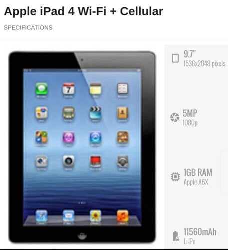 Περισσότερες πληροφορίες για "Apple iPad 4 64GB Wi-Fi + Cellular schwarz CANCOM Care36 (Bring-in) 2013 9.7" (4G/64 GB/A6X/iOS)"