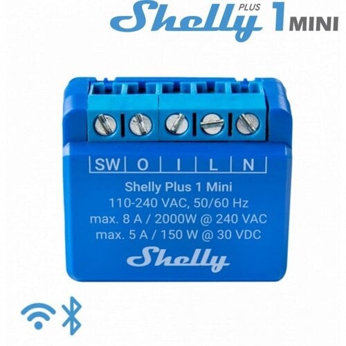 Περισσότερες πληροφορίες για "Shelly Plus 1 Mini Smart Wi-Fi/BT Ρελέ 1 Εξόδου έως 8Α και Τοπικό Χειρισμό"