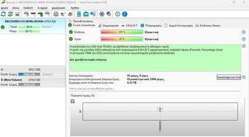 Περισσότερες πληροφορίες για "NVME 2230 σε άριστη κατάσταση  512GB"