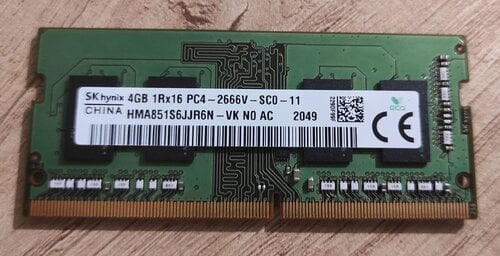 Περισσότερες πληροφορίες για "SK Hynix 4GB PC4 21300 DDR4 2666MHz SODIMM"
