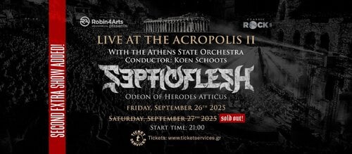 Περισσότερες πληροφορίες για "Septicflesh @ Ηρώδειο 27.09.2025"