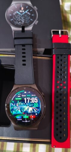 Περισσότερες πληροφορίες για "Huawei Watch GT 2 Pro Titanium 47mm Αδιάβροχο με Παλμογράφο  ΜΠΑΤΑΡΙΑ 100% Μαύρο++1λουράκι extra !!"