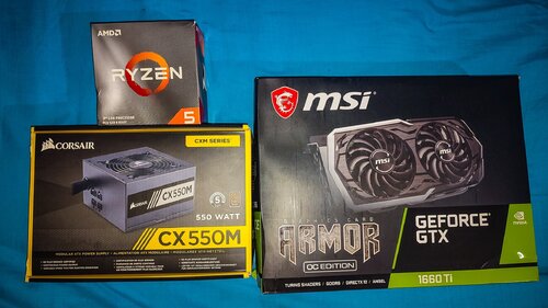 Περισσότερες πληροφορίες για "MSI 1660 Ti OC + Ryzen 5 3600 + Corsair 550W – Συμβατό Σετ για PC"