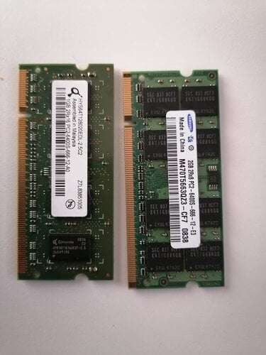 Περισσότερες πληροφορίες για "ΠΩΛΗΣΗ - Laptop SODIMM PC2 - 6400S 2 τμχ"