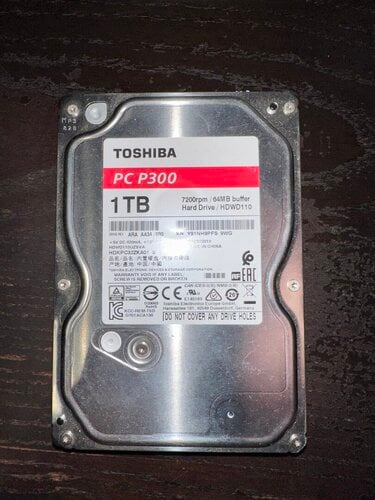 Περισσότερες πληροφορίες για "Toshiba P300 1TB 3,5” hdd"