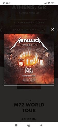 Περισσότερες πληροφορίες για "Metallica ζήτηση sos"