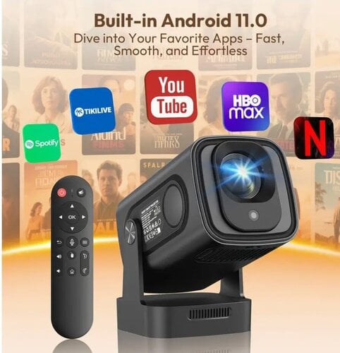 Περισσότερες πληροφορίες για "XGODY Gimbal 5 Pro Smart Projector Beamer, 180° Rotation Portable Projector"