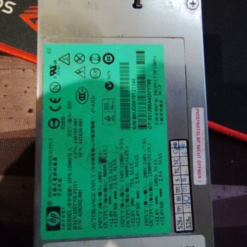 Περισσότερες πληροφορίες για "HP 579229-001 DL980 G7 1200W Power Supply DPS-1200FB-1 A 570451-101"