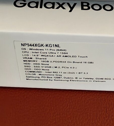 Περισσότερες πληροφορίες για "Samsung Galaxy Book4 Pro 14" OLED 120Hz (Ultra 7-155H/16GB/512GB SSD/W11 Pro) Moonstone Gray (US Key"