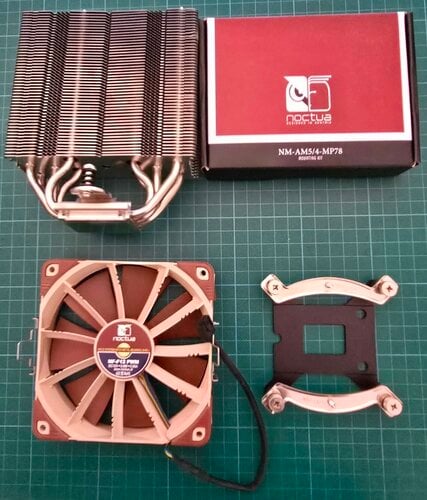 Περισσότερες πληροφορίες για "Noctua NH-12US με τα εργοστασιακά παρελκόμενα και αχρησιμοποίητο κιτ NM-AM5/4-MP78. Νέα τιμή."