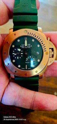 Περισσότερες πληροφορίες για "Panerai luminor submersible 1950 3 days Bronze"