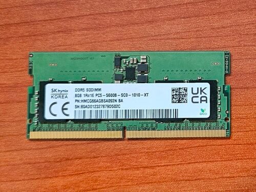 Περισσότερες πληροφορίες για "SK hynix 8GB DDR5 5600MHZ sodimm"