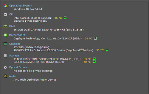 Περισσότερες πληροφορίες για "Budget PC (i5, 16gb RAM, R9 380)"