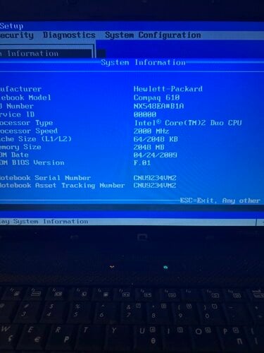 Περισσότερες πληροφορίες για "HP Compaq 610"