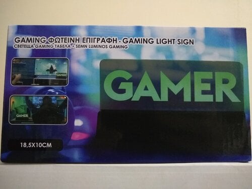 Περισσότερες πληροφορίες για "Desk Light "GAMER" Neon Sign"