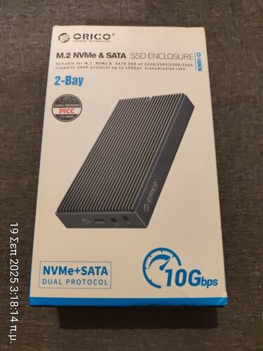 Περισσότερες πληροφορίες για "Orico M.2 SSD Enclosure 1xNVMe + 1xSATA"