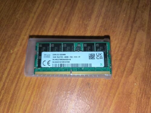 Περισσότερες πληροφορίες για "RAM SK hynix SODIMM DDR5 16GB 4800B"