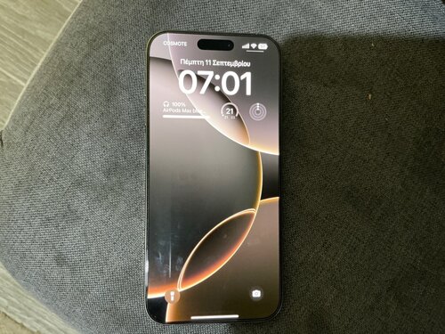 Περισσότερες πληροφορίες για "iPhone 16 Pro max Natural titanium 512GB iStorm με 1 χρόνο εγγύηση 100% μπαταρία"