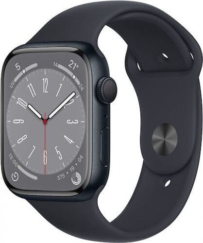 Περισσότερες πληροφορίες για "Apple Watch Series 8 Aluminium 45mm Waterproof with Heart Rate Monitor (Midnight with Midnight Sport"
