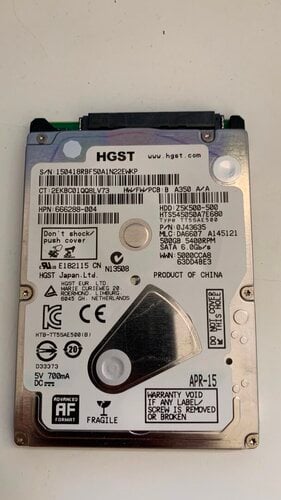 Περισσότερες πληροφορίες για "HGST σκληρος δισκος 500GB"
