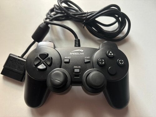 Περισσότερες πληροφορίες για "PS1 / PS2 PlayStation χειριστήριο / μοχλός / gamepad / controller SPEEDLINK STRIKE2 άψογη κατάσταση"