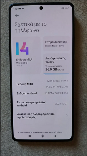 Περισσότερες πληροφορίες για "Xiaomi Redmi Note 13 Pro (Μαύρο/512 GB)"
