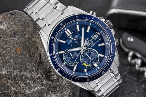 Περισσότερες πληροφορίες για "Casio Edifice Premium Ανδρικό Ρολόι 46.1mm Χρονογράφος Μπαταρίας με Ασημί Μεταλλικό Μπρασελέ EFS-S51"