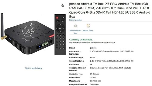Περισσότερες πληροφορίες για "Πωλείται android box Pendoo X6 pro σε άριστη κατάσταση."