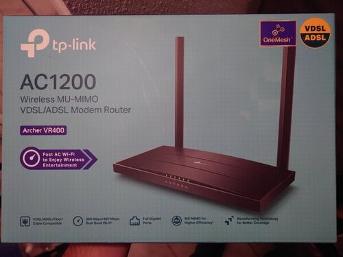 Περισσότερες πληροφορίες για "TP-LINK Archer VR400 V3"
