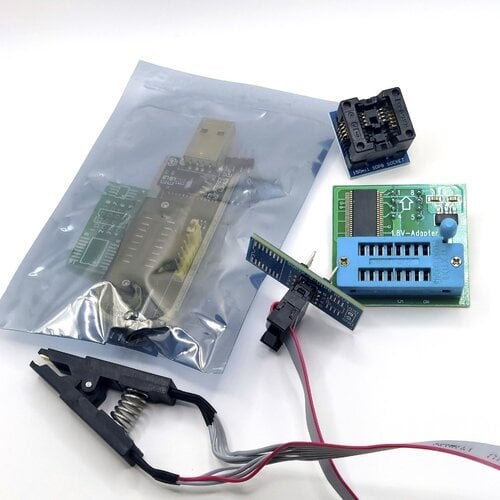 Περισσότερες πληροφορίες για "CH341A BIOS Kit + SOIC8 Clip + SOIC8 ZIF 150 mil + 1.8 V | AsProgrammer/NeoProgrammer | Unbrick UEFI"