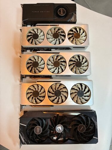 Περισσότερες πληροφορίες για "5x Gigabyte GeForce RTX 3090 24G (1x Turbo/3x Vision/1x Aorus)"