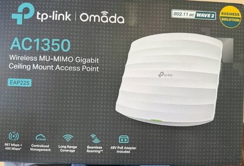 Περισσότερες πληροφορίες για "Access Point Tp-Link AC1350 EAP225 v5 Wireless MU-MIMO Gigabit Ceiling Mount 1000 Mbps"