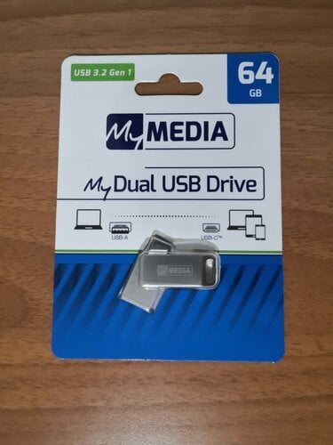Περισσότερες πληροφορίες για "Verbatim MyDual 64GB USB-C & USB-A 3.2 Stick Drive"