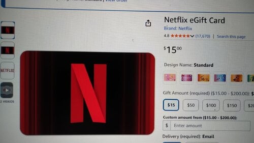Περισσότερες πληροφορίες για "Δωροκαρτα 15$ Amazon Netflix"