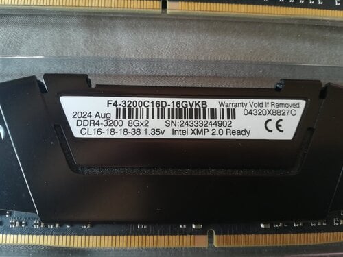 Περισσότερες πληροφορίες για "G.Skill F4-3200C16D-16GVKB"
