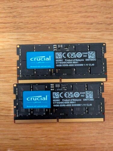 Περισσότερες πληροφορίες για "Crucial CT2K16G48C40S5  SO-DIMM (32 GB/DDR5/4800MHz)"